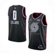 Maillot All Star 2019 Portland Trail Blazers Damian Lillard NO 0 Noir