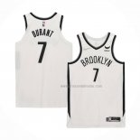 Maillot Brooklyn Nets Kevin Durant NO 7 Association Authentique Blanc