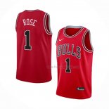 Maillot Chicago Bulls Derrick Rose NO 1 Icon Rouge