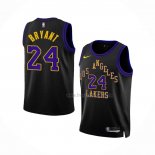 Maillot Enfant Los Angeles Lakers Kobe Bryant NO 24 Ville 2023-24 Noir