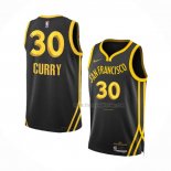 Maillot Golden State Warriors Stephen Curry NO 30 Ville 2023-24 Noir