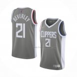 Maillot Los Angeles Clippers Patrick Beverley NO 21 Earned 2020-21 Gris