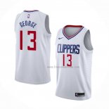 Maillot Los Angeles Clippers Paul George NO 13 Association 2017-18 Blanc