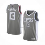 Maillot Los Angeles Clippers Paul George NO 13 Earned 2020-21 Gris