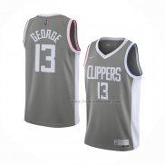 Maillot Los Angeles Clippers Paul George NO 13 Earned 2020-21 Gris