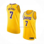 Maillot Los Angeles Lakers Carmelo Anthony NO 7 Icon Authentique Jaune