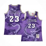 Maillot Los Angeles Lakers LeBron James NO 23 Asian Heritage Throwback 2018-19 Volet