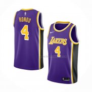 Maillot Los Angeles Lakers Rajon Rondo NO 4 Statement 2021-22 Volet