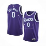 Maillot Los Angeles Lakers Russell Westbrook NO 0 Ville Edition 2021-22 Volet