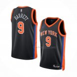 Maillot New York Knicks RJ Barrett NO 9 Ville 2022-23 Noir