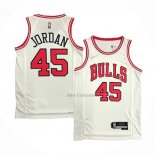 Maillot Chicago Bulls Michael Jordan NO 45 Association 2021 Blanc