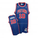 Maillot Detroit Pistons Dennis Rodman NO 10 Retro Bleu