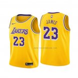 Maillot Enfant Los Angeles Lakers LeBron James NO 23 Icon Jaune