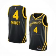 Maillot Golden State Warriors Moses Moody NO 4 Ville 2023-24 Noir