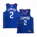 Maillot Los Angeles Clippers Kawhi Leonard NO 2 Icon 2020-21 Authentique Bleu