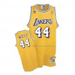 Maillot Los Angeles Lakers Jerry West NO 44 Retro Jaune