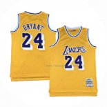 Maillot Los Angeles Lakers Kobe Bryant NO 24 Mitchell & Ness 2007-08 Jaune