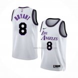 Maillot Los Angeles Lakers Kobe Bryant NO 8 Ville 2022-23 Blanc