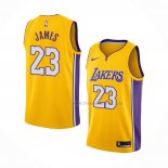 Maillot Los Angeles Lakers LeBron James NO 23 Icon 2018 Jaune