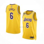 Maillot Los Angeles Lakers LeBron James NO 6 Icon 2022-23 Jaune
