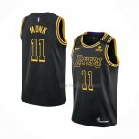 Maillot Los Angeles Lakers Malik Monk NO 11 Mamba 2021-22 Noir
