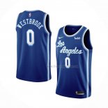 Maillot Los Angeles Lakers Russell Westbrook NO 0 Classic 2021-2022 Bleu