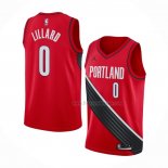 Maillot Portland Trail Blazers Damian Lillard NO 0 Statement Rouge