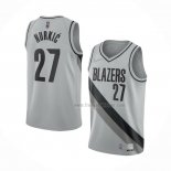 Maillot Portland Trail Blazers Jusuf Nurkic NO 27 Earned 2020-21 Gris