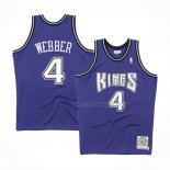Maillot Sacramento Kings Chris Webber NO 4 Mitchell & Ness 1998-99 Noir
