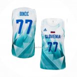 Maillot Slovenia Luka Doncic NO 77 Tokyo 2021 Blanc