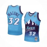 Maillot Utah Jazz Karl Malone NO 32 Mitchell & Ness 1996-97 Bleu