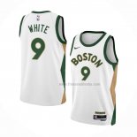 Maillot Boston Celtics Derrick White NO 9 Ville 2023-24 Blanc