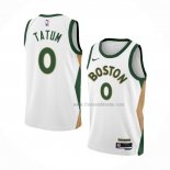 Maillot Boston Celtics Jayson Tatum NO 0 Ville 2023-24 Blanc