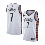 Maillot Brooklyn Nets Kevin Durant NO 7 Ville 2019-20 Blanc
