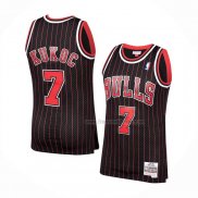 Maillot Chicago Bulls Toni Kukoc NO 7 Mitchell & Ness 1995-96 Noir