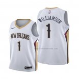 Maillot Enfant New Orleans Pelicans Zion Williamson NO 1 Association 2019-20 Blanc