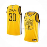 Maillot Golden State Warriors Stephen Curry NO 30 Earned Jaune