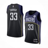 Maillot Indiana Pacers Myles Turner NO 33 Ville 2022-23 Bleu
