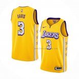Maillot Los Angeles Lakers Anthony Davis NO 3 Ville 2019-20 Jaune