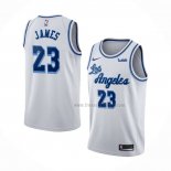 Maillot Los Angeles Lakers LeBron James NO 23 Classic 2019-20 Blanc