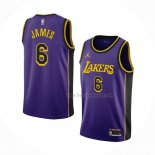 Maillot Los Angeles Lakers LeBron James NO 6 Statement 2022-23 Volet