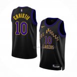 Maillot Los Angeles Lakers Max Christie NO 10 Ville 2023-24 Noir
