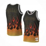 Maillot Los Angeles Lakers Shaquille O'neal NO 34 Flames Noir