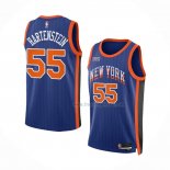 Maillot New York Knicks Isaiah Hartenstein NO 55 Ville 2023-24 Bleu