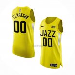 Maillot Utah Jazz Jordan Clarkson NO 00 Icon Authentique 2022-23 Jaune