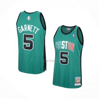 Maillot Boston Celtics Kevin Garnett NO 5 Mitchell & Ness Vert