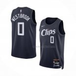 Maillot Los Angeles Clippers Russell Westbrook NO 0 Ville 2023-24 Bleu