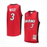 Maillot Miami Heat Dwyane Wade NO 3 Mitchell & Ness 2005-06 Rouge