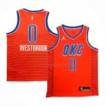 Maillot Oklahoma City Thunder Russell Westbrook NO 0 Statement 2021 Orange