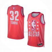 Maillot All Star 2022 Minnesota Timberwolves Karl-Anthony Towns NO 32 Granate
